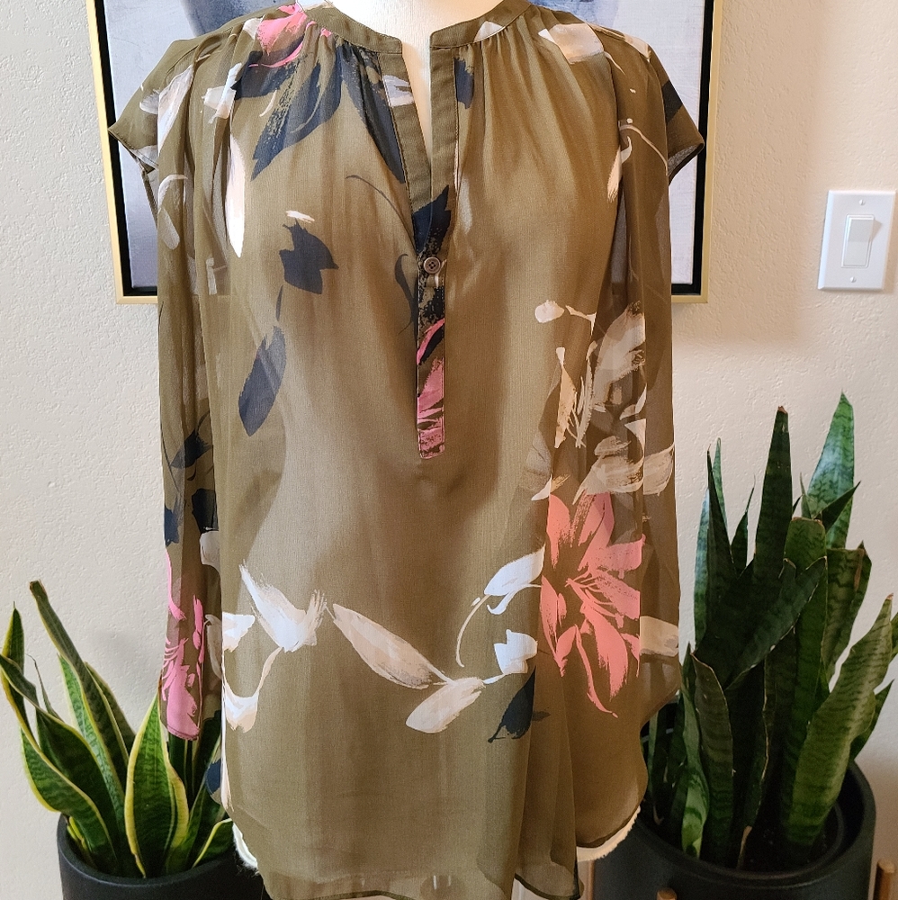 Halston tunic blouse